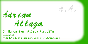 adrian allaga business card